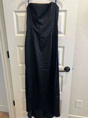 Rampage Black Strapless Satin Evening Gown